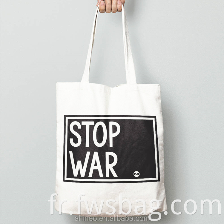 Promouvoir sur mesure Gift Women Reutilisable Canvas Handbag Slog Slog Imprimé Tote Canvas Sac pour le marché agricole
